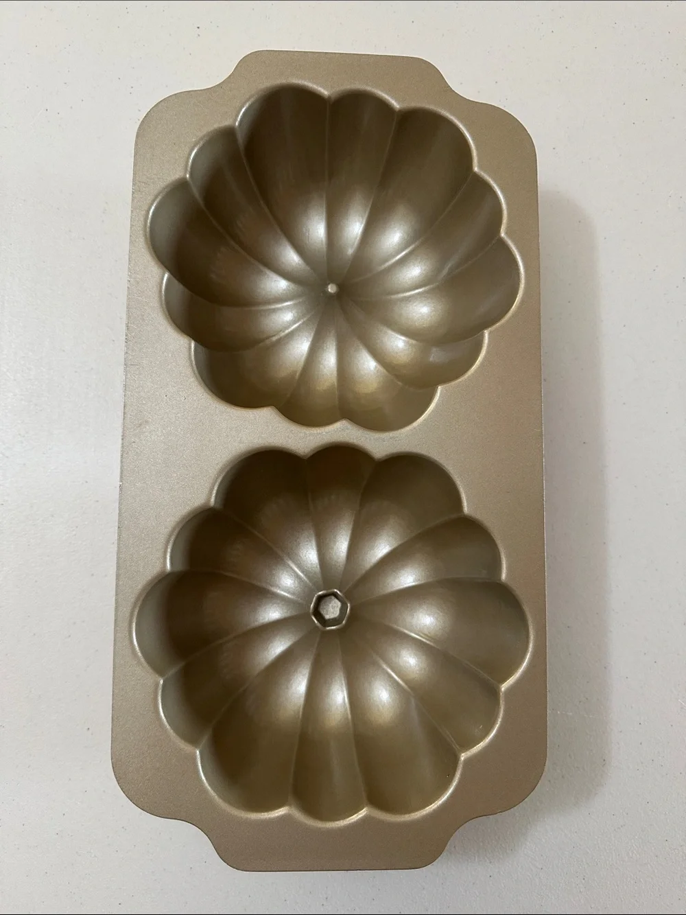 Nordic Ware “The Great Pumpkin Pan” 3D Pumpkin Bundt Pan - gold tone color